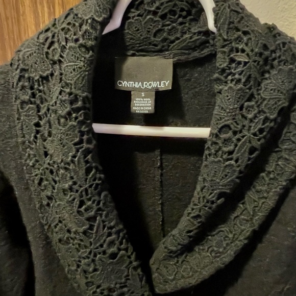Vintage Cynthia Rowley Small Black small jacket - Picture 1 of 11